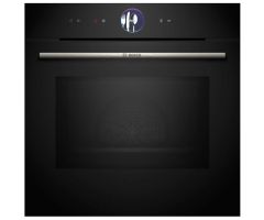 Bosch HMG7764B1B Series 8 Pyrolytic Multifunction Built In Single Oven With Microwave - Black