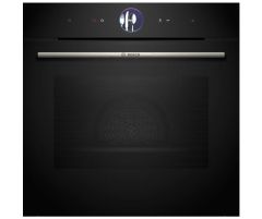 Bosch HRG7764B1B Series 8 Pyrolytic Multifunction Built In Single Oven With Steam - Black