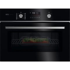 AEG GK6NK40FB built in combi microwave in gloss black