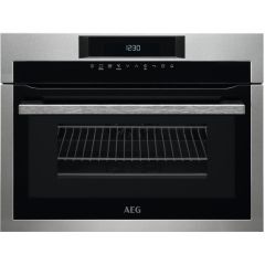 AEG KME761000M CombiQuick Built In Compact Oven With Microwave, Stainless Steel