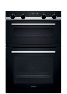 Siemens MB578G5S6B iQ500 Pyrolytic Built In Smart Double Oven, Stainless Steel 