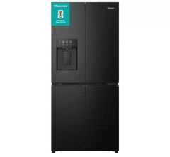 Hisense RQ5P470SYFD image of multi-door fridge freezer in black