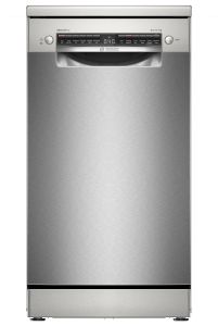 Bosch SPS4HMI14G slimline dishwasher in brushed steel