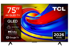 TCL 75P7L-UK 75" 4K HDR QLED Direct LED Google TV - Black