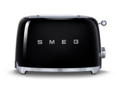 Smeg Black Retro Style 2 Slice Toaster, TSF01BLUK 