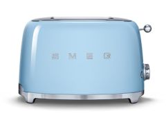 Smeg TSF01PBUK Retro 2 Slice Toaster, Pastel Blue