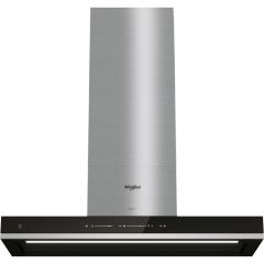 Whirlpool WHSS90FTSK W Collection 90cm Chimney Cooker Hood, Stainless Steel & Black