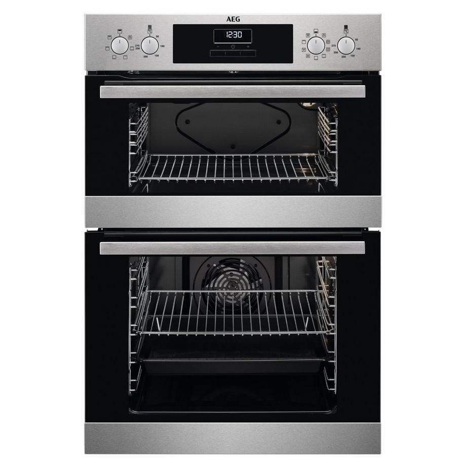 AEG DEX33111EM Built In Multifunction Electric Double Oven - Stainless Steel
