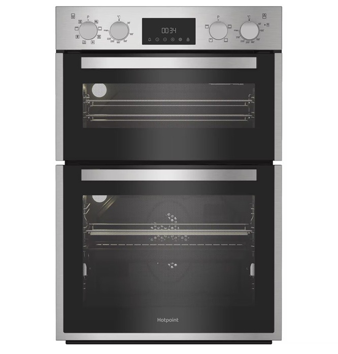 Hotpoint DIH82D1IX Built In Electric Double Oven - Stainless Steel - A Rated