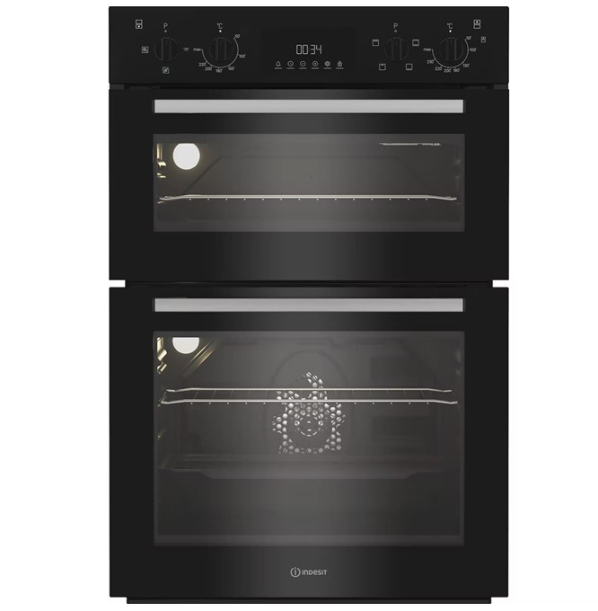 Indesit DII10DB Built In Electric Double Oven - Black