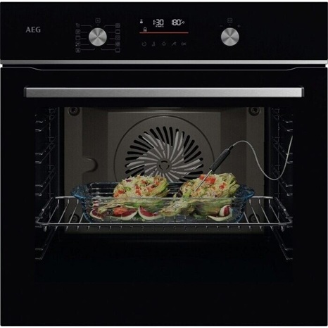 AEG GA5CB501AB 5000 Series SteamBake Built In Electric Single Oven - Black