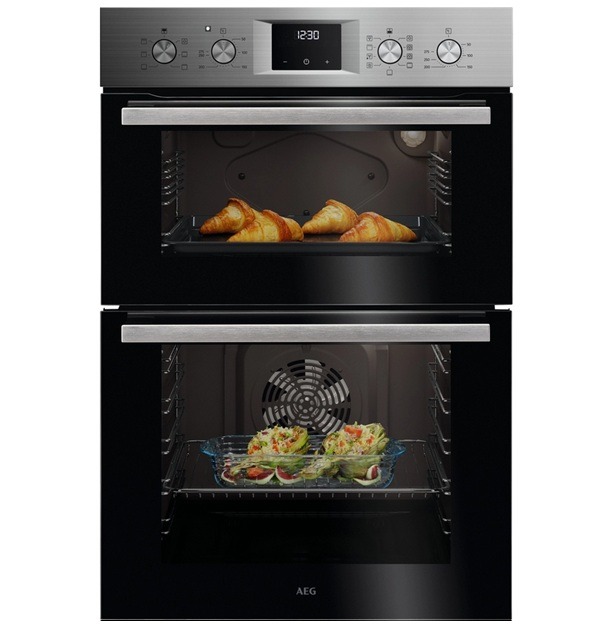 AEG 6000 Series GU5CP20M Built In Electric Double Oven - Stainless Steel - A Rated
