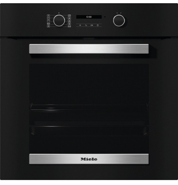 Miele H2465BP ACTIVE Built In Pyrolytic Electric Single Oven With Air Fry - Obsidian Black