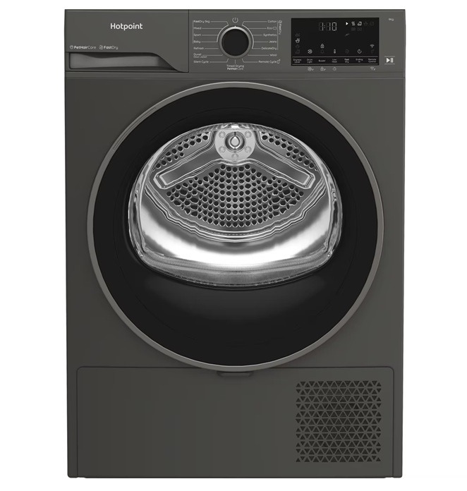 Hotpoint CHD94MGBSUK Heat Pump Tumble Dryer 9kg - Grey - A+++ Rated