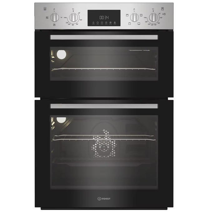Indesit DII10DIX Built In Electric Double Oven - Stainless Steel