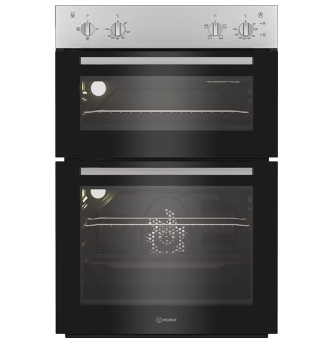 Indesit DII10NS Built In Electric Double Oven - Silver
