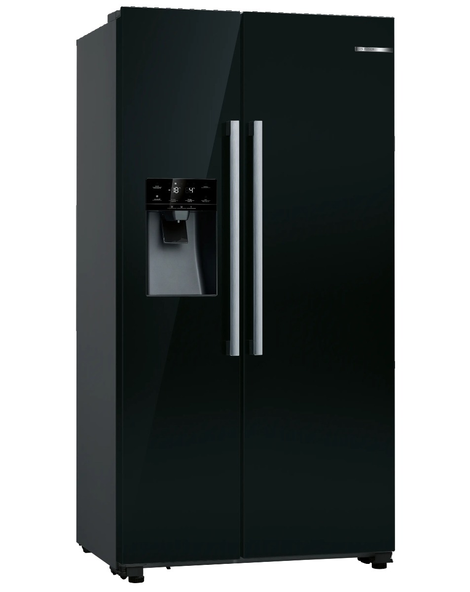 Bosch Series 6 KAD93ABEP American Fridge Freezer Plumbed - Black - E Rated