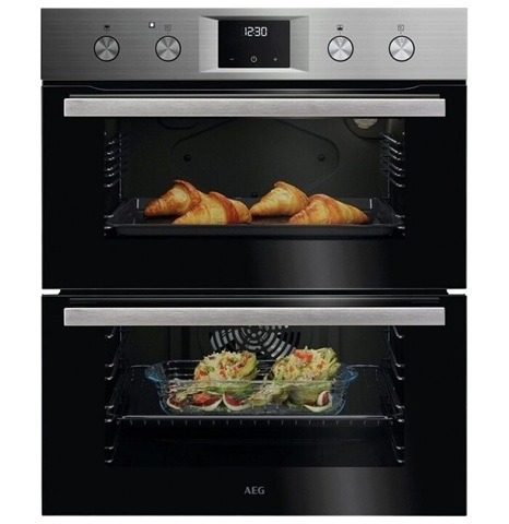 AEG 6000 Series OU5NU20M Built Under Electric Double Oven - Stainless Steel - A Rated