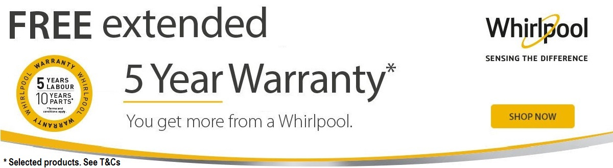 Whirlpool 5 Year Warranty Promotion