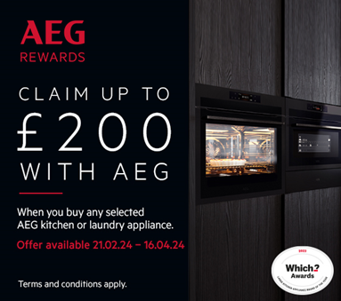 AEG £200 Cashback Promotion