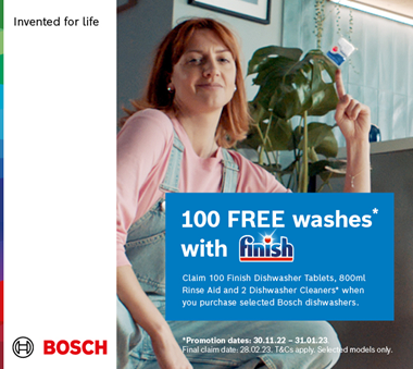 Bosch Free Dishwaher Tablets Promotion